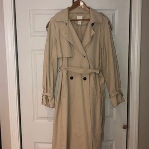 Oversized belted trench coat